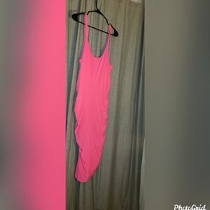Hot pink bodycon dress